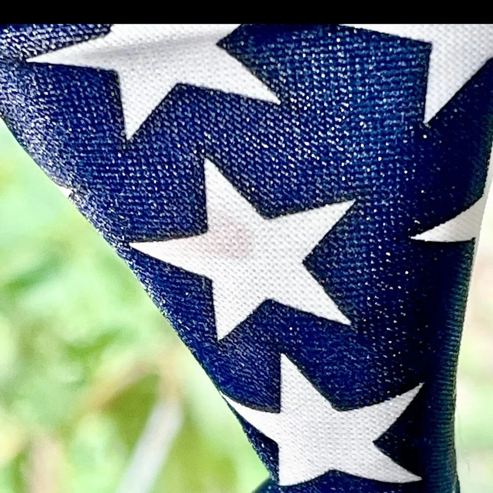 ⭐️HP⭐️VTG▪️RENE CHAGAL▪️Lot of 2 Handmade Patriotic American Flag Neckties